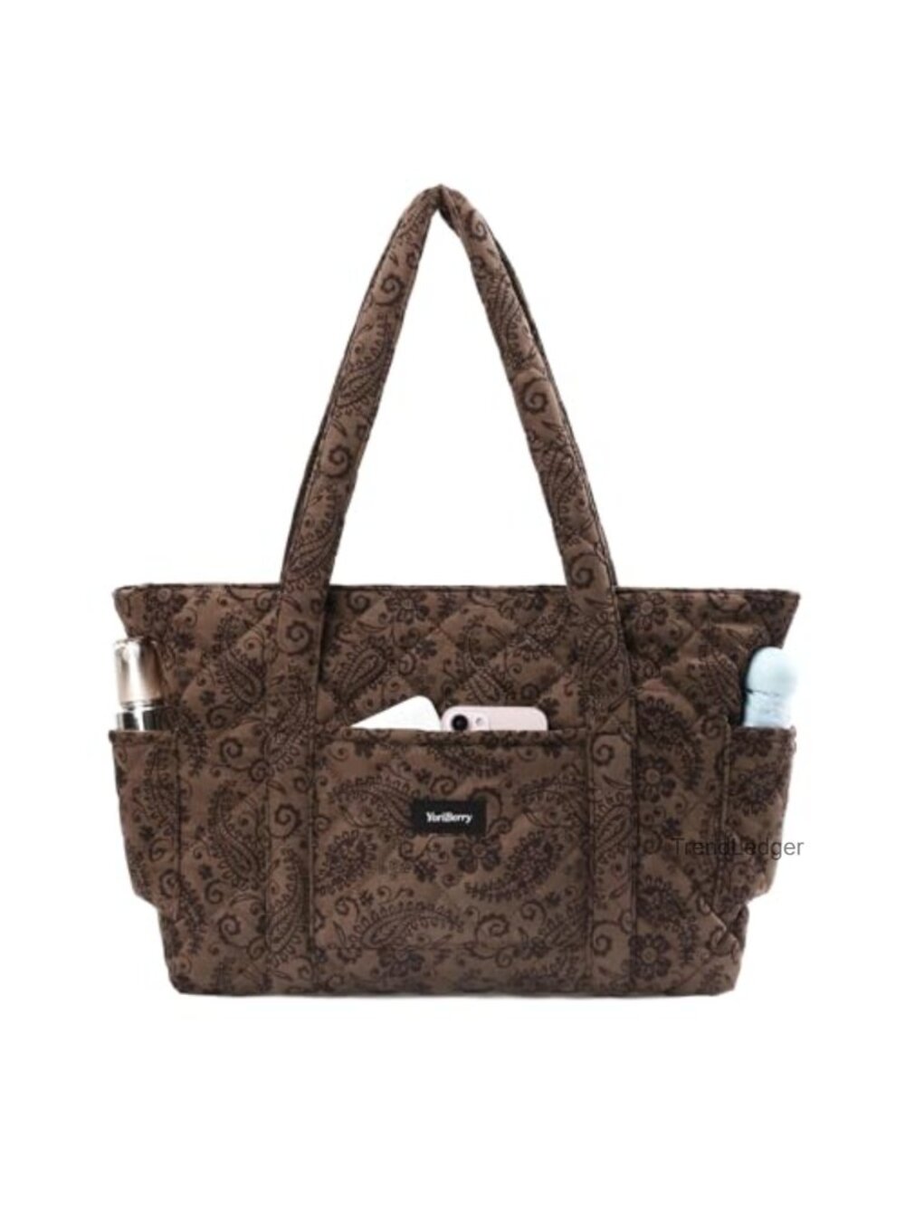Quilted Leopard Tote Bag for Women Cheetah Zipper Shoulder Bag